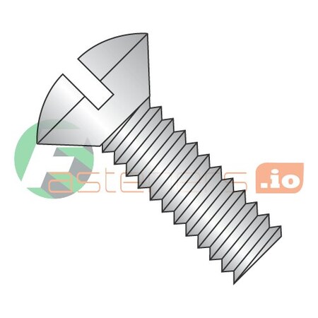 Newport Fasteners 1/4"-20 x 1-1/4 in Slotted Oval Machine Screw, Plain 18-8 Stainless Steel, 1000 PK 970666